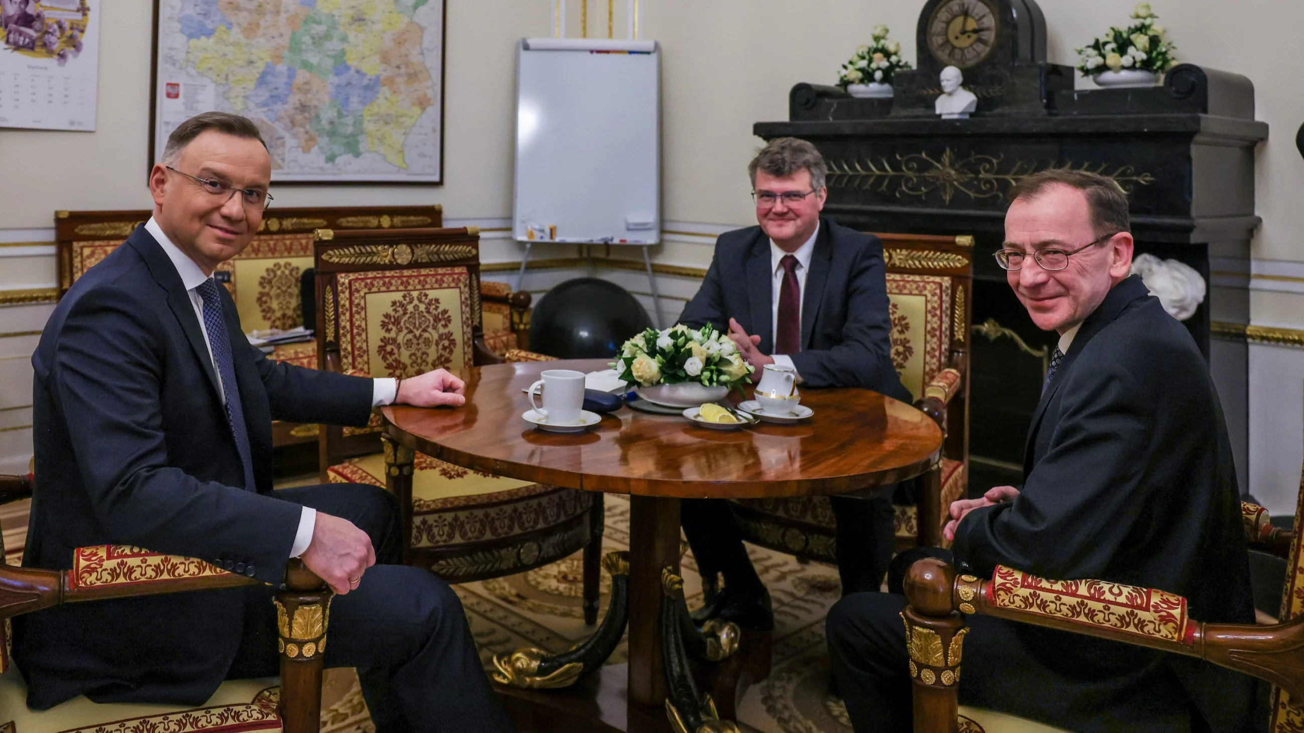 Andrzej Duda, Mariusz Kamiński i Maciej Wąsik /