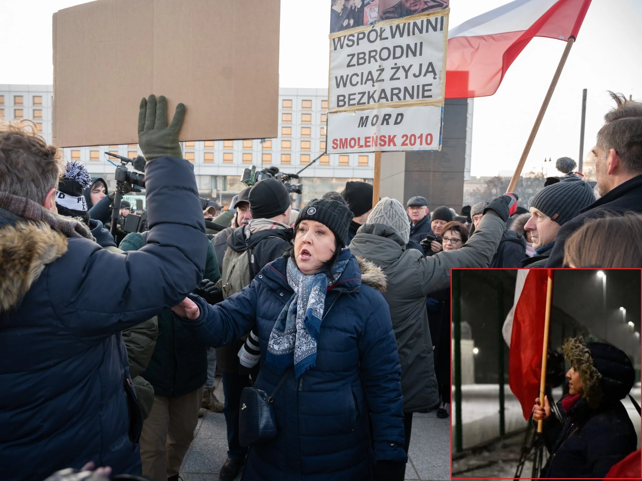 Posłanka PiS Anita Czerwińska podczas obchodów miesięcznicy smoleńskiej 10 stycznia