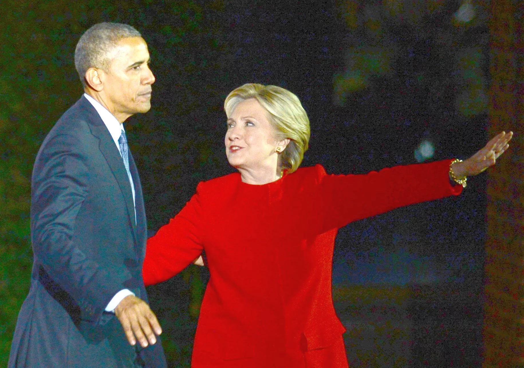 Prezydent USA Barack Obama i Hillary Clinton