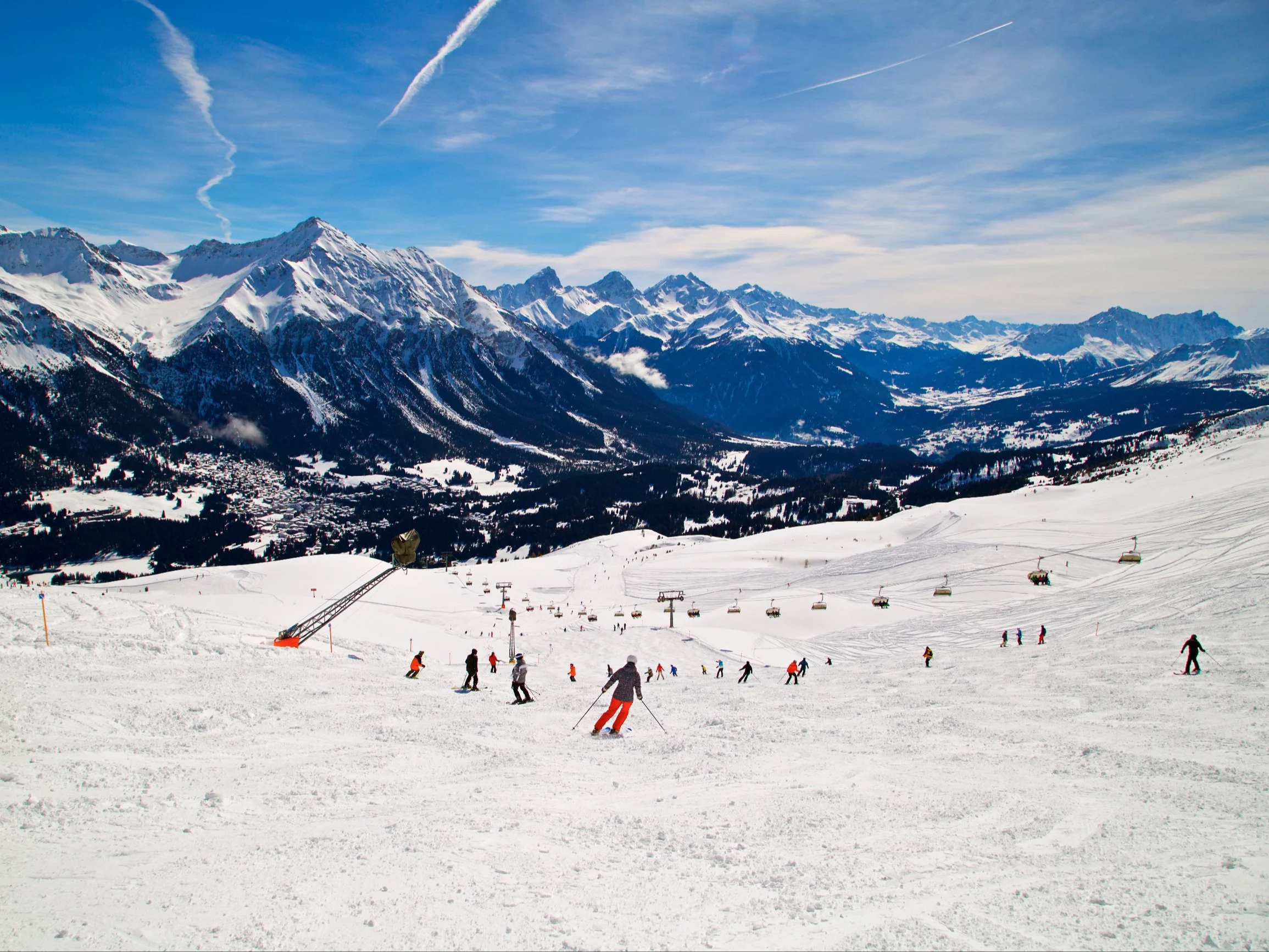 Narciarze w austriackim ośrodku Lenzerheide