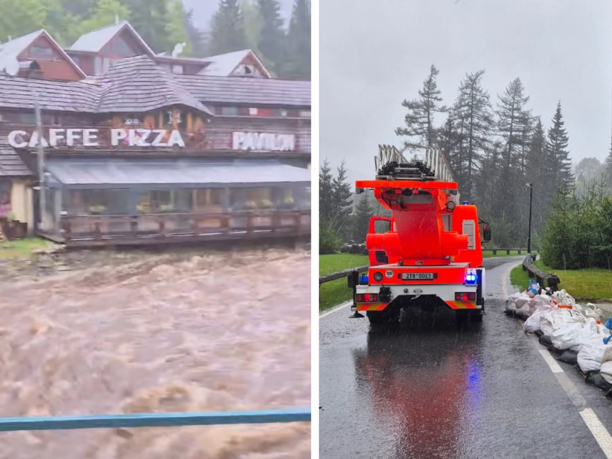 Wysoki poziom wody w Szpindlerowym Młynie