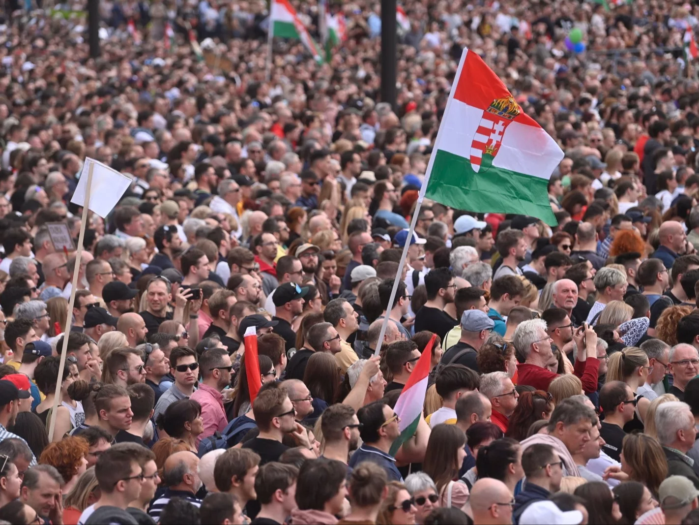 Demonstracja przeciwko Viktorowi Orbanowi