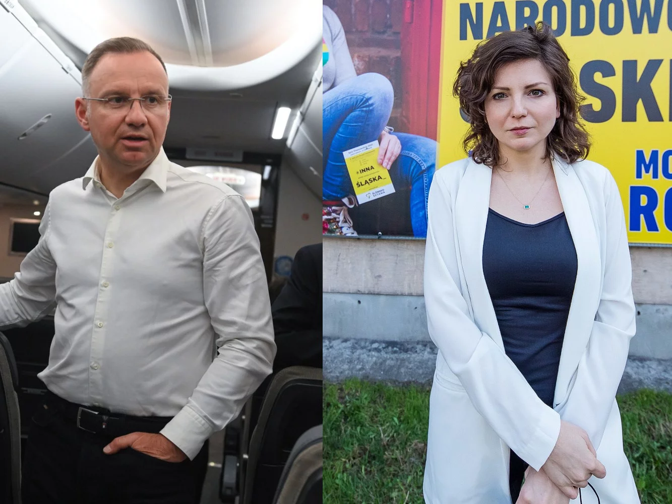 Prezydent Andrzej Duda, posłanka Monika Rosa