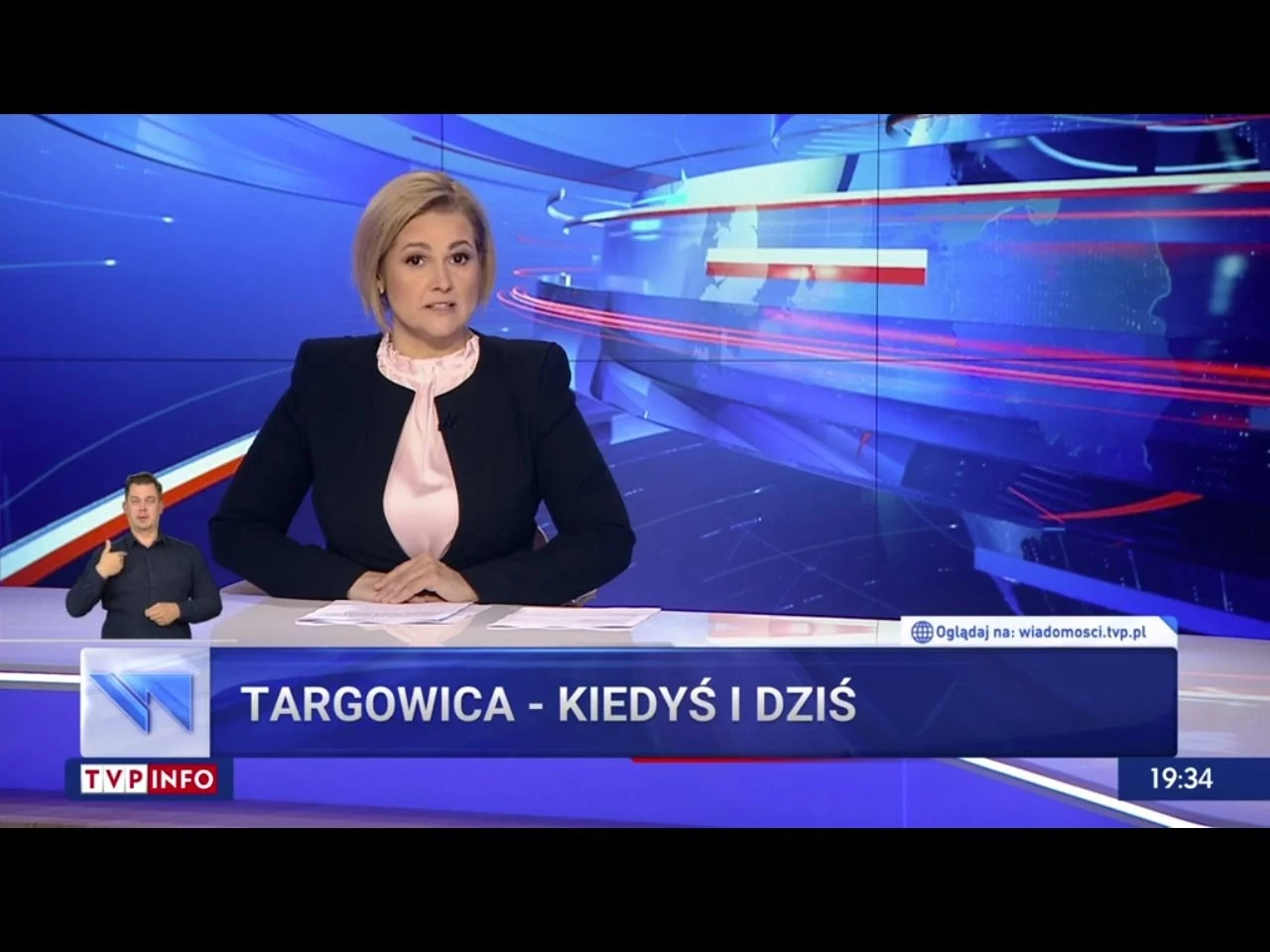 Pasek informacyjny w „Wiadomościach” TVP