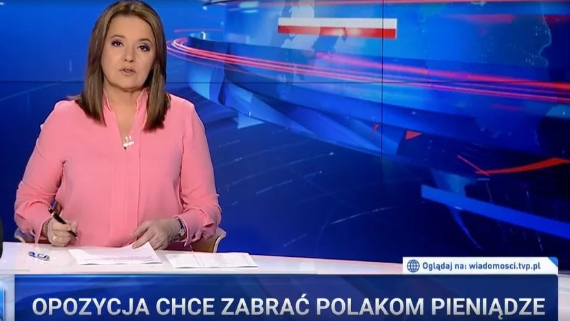 Kadr z „Wiadomości” TVP