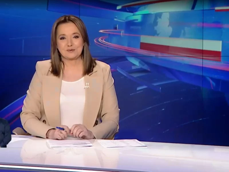 Danuta Holecka w „Wiadomościach” TVP