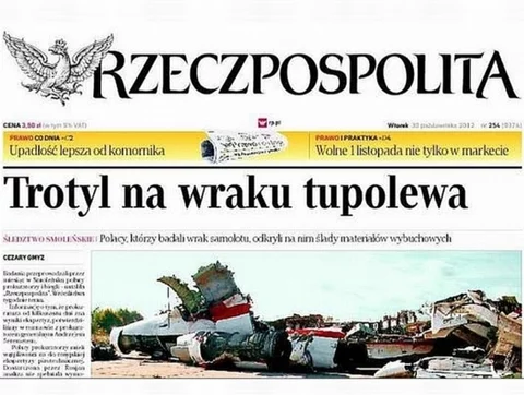 Artykuł o trotylu w Tu-154M ukazał się w “Rzeczpospolitej“ 30 października