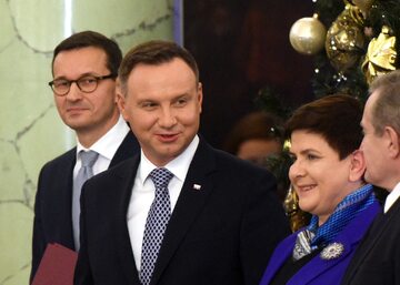 Wicepremier Beata Szydło podczas zaprzysiężenia rządu Mateusza Morawieckiego
