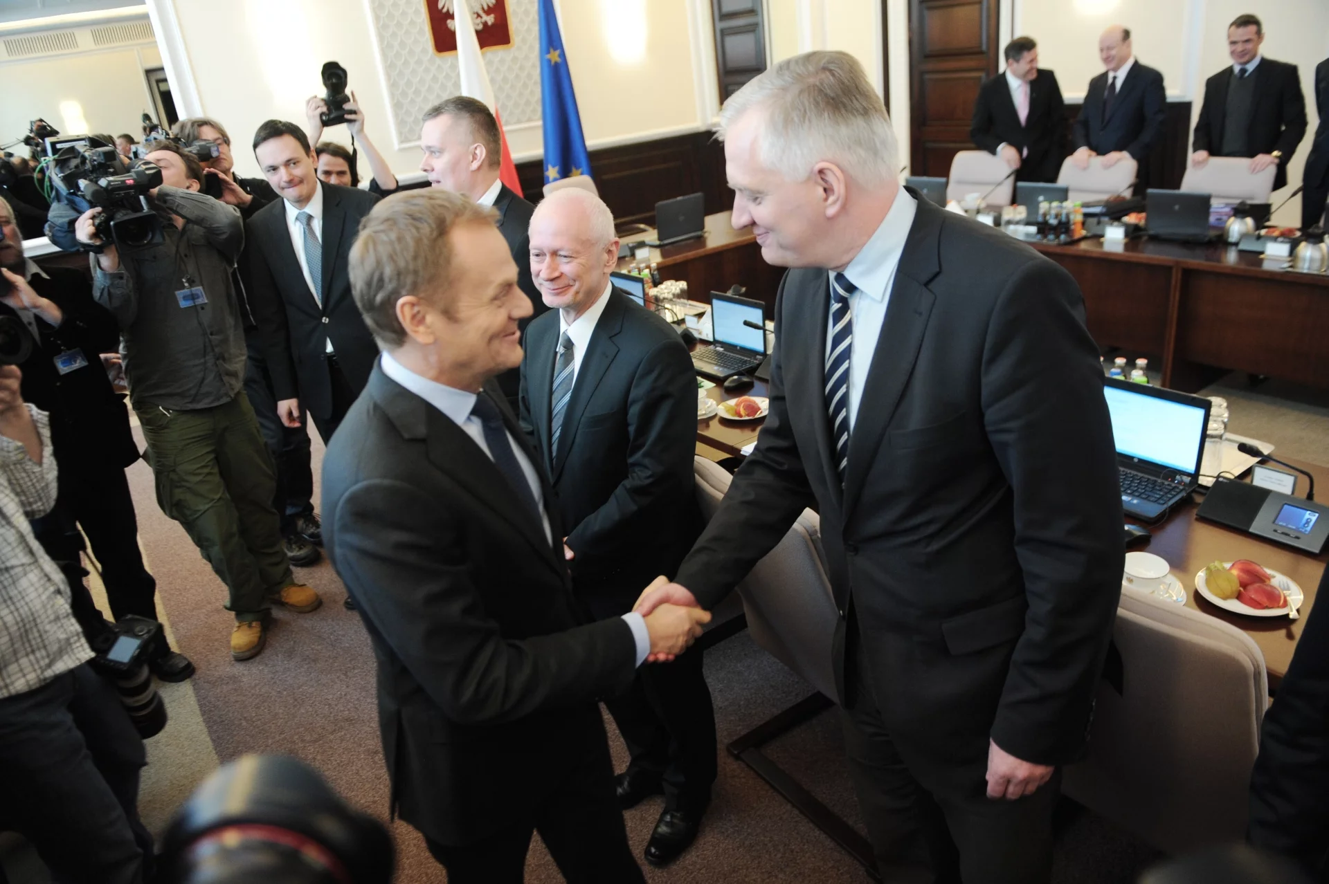 Donald Tusk i Jarosław Gowin w 2013 r.