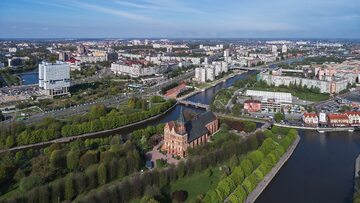 Widok na centrum Kaliningradu.