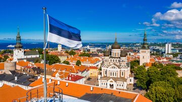 Widok na centrum Tallina, stolicy Estonii