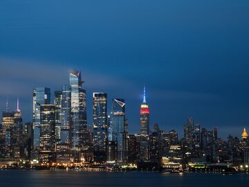 Widok na Manhattan, centrum Nowego Jorku.