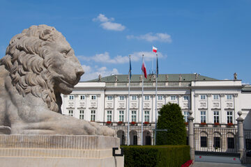 Widok na Pałac Prezydencki w Warszawie