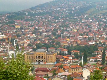 Widok na Sarajewo, stolicę Bośni i Hercegowiny