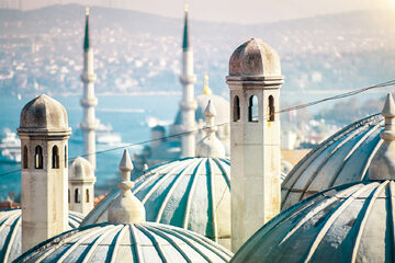 Widok na turecki meczet, zdjęcie ilustracyjne
