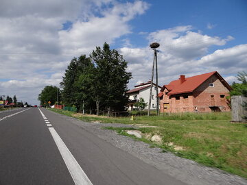 Widok na wieś Trzebuska w województwie podkarpackim. Zdjęcie poglądowe.