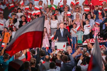 Wieczór wyborczy w sztabie Andrzeja Dudy