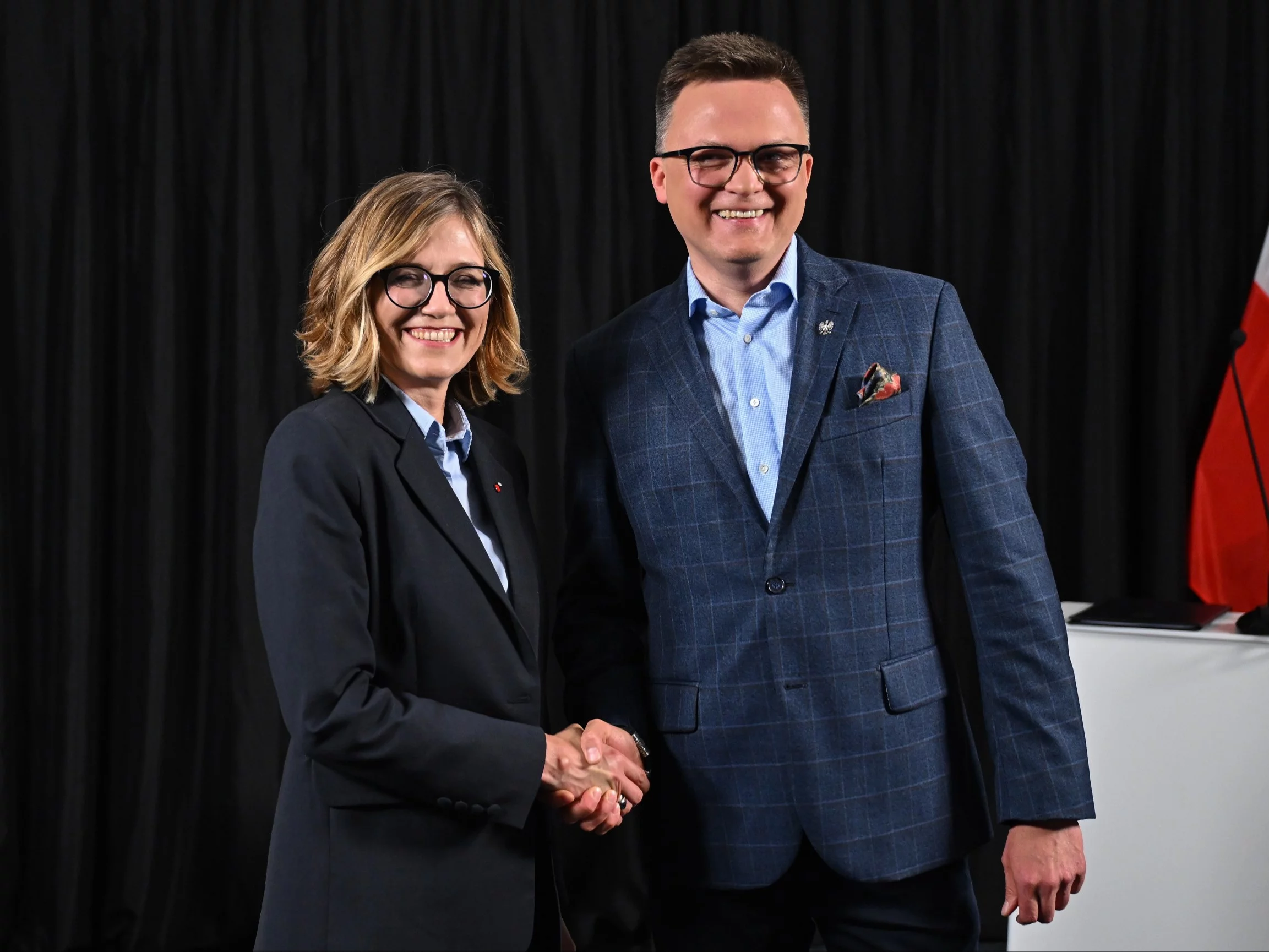 Magdalena Biejat i Szymon Hołownia