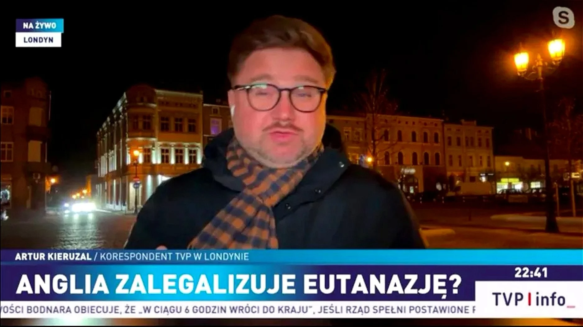 Artur Kieruzal na antenie TVP Info w Kępnie