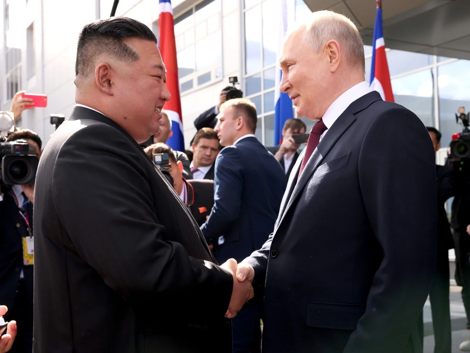 Kim Dzong Un i Władimir Putin