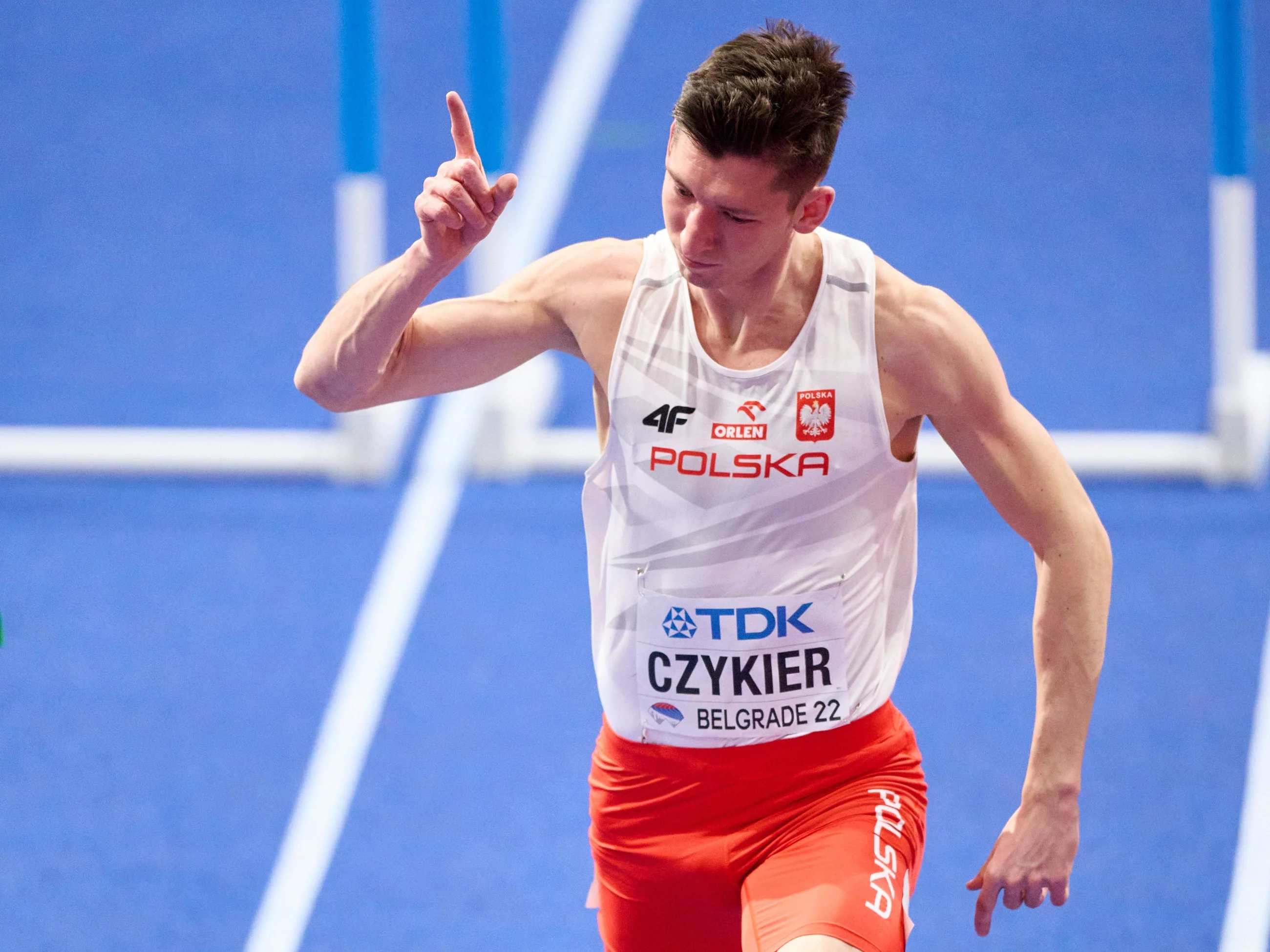 Damian Czykier, polski lekkoatleta podczas mistrzostw Polski