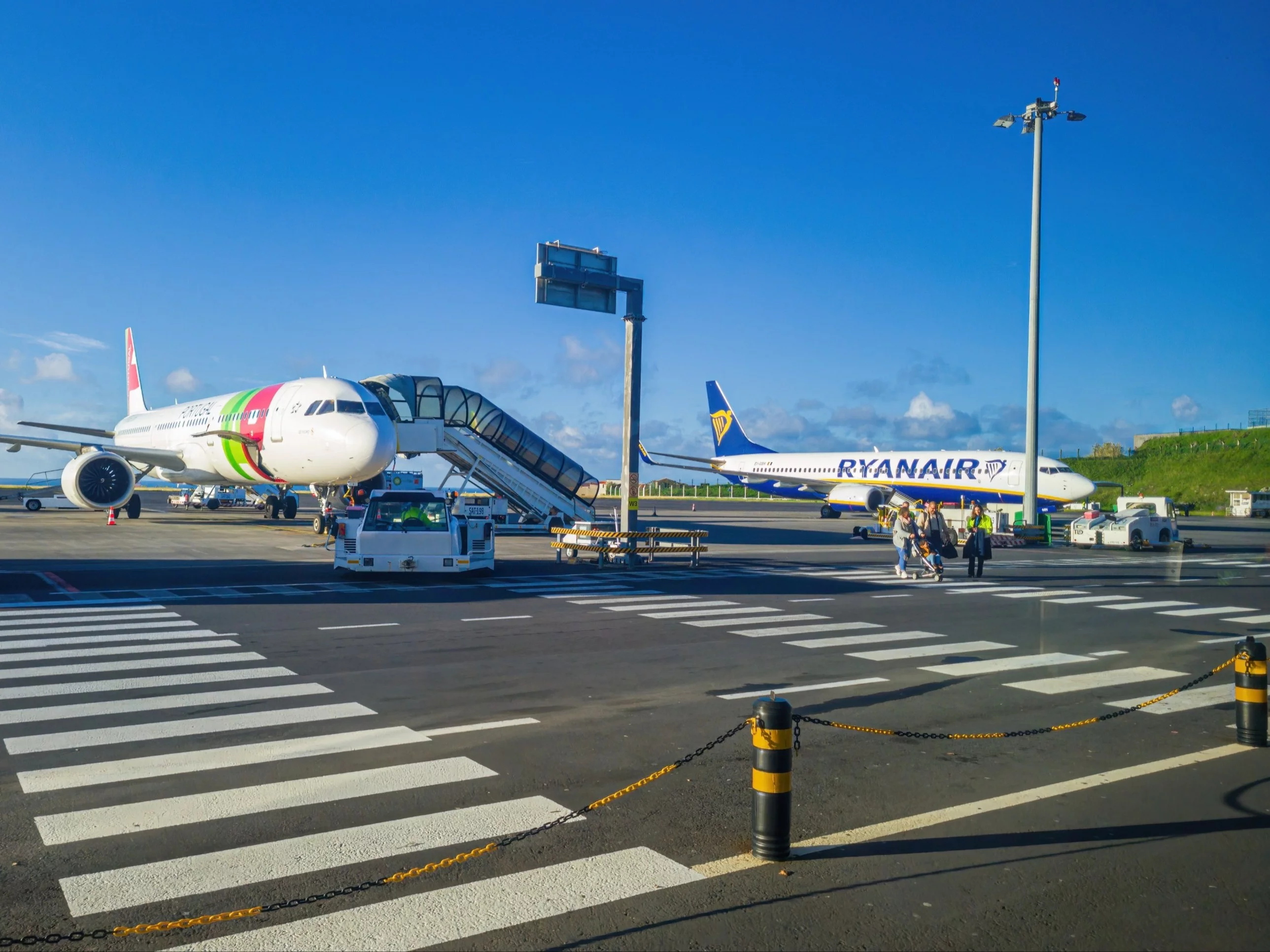 Samolot TAP Portugal w Ponta Delgada