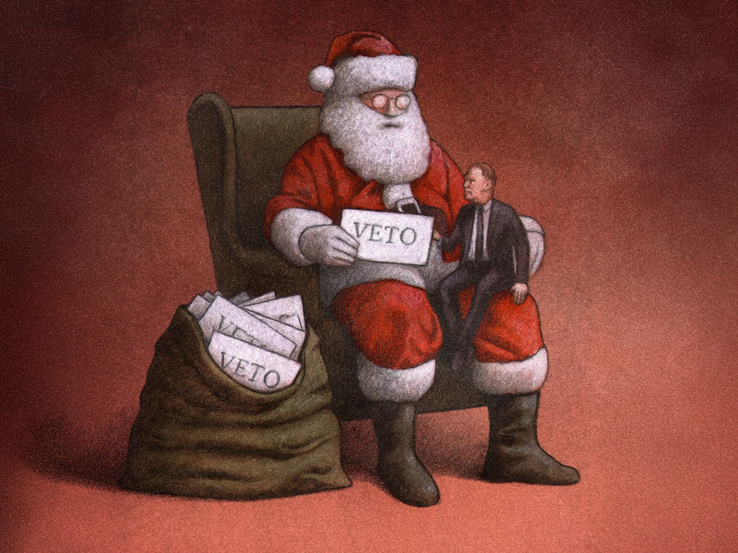 Okładka „Wprost” 49/2025, grafika: Paweł Kuczyński