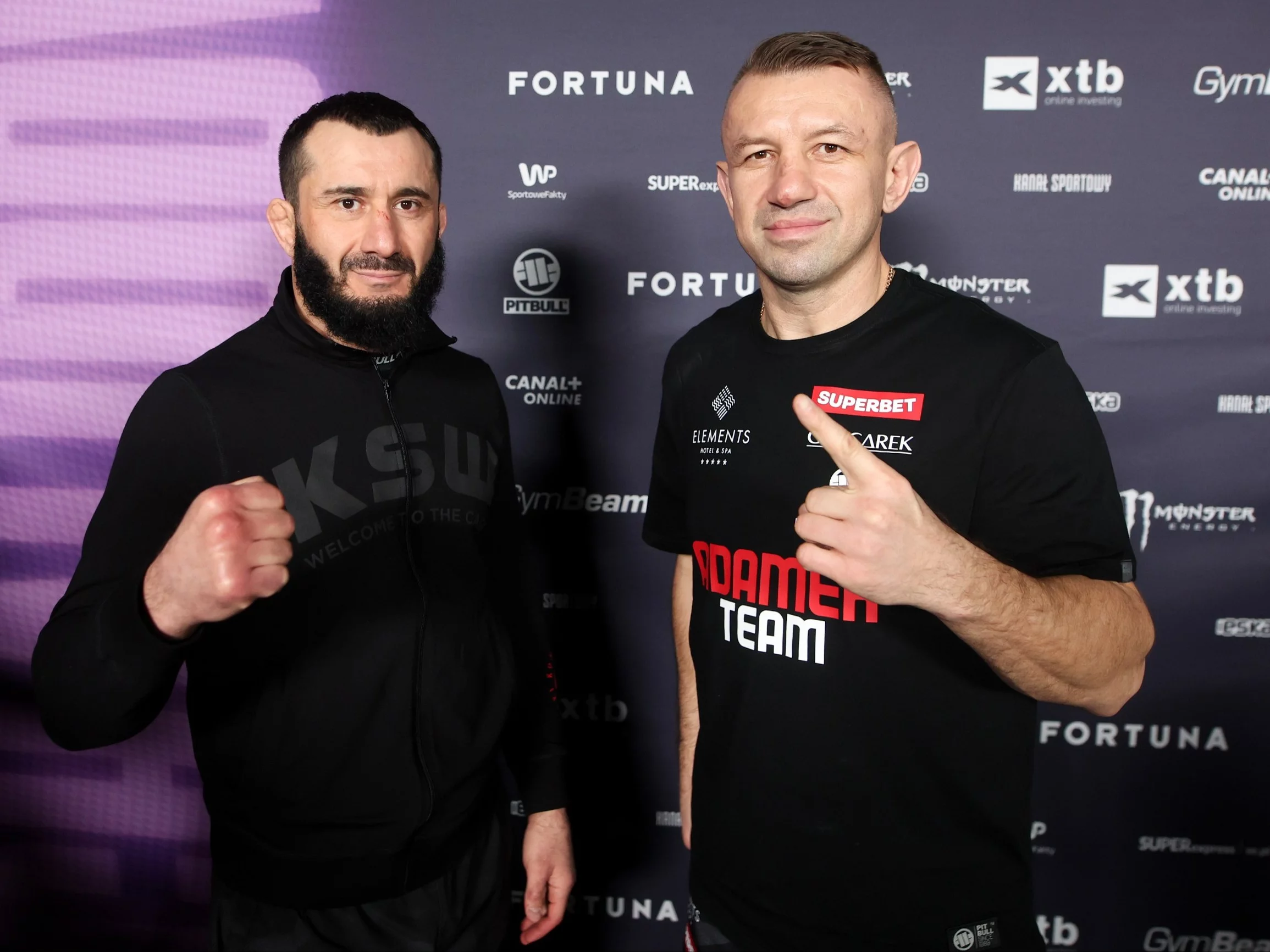 Zawodnicy KSW Mamed Chalidow i Tomasz Adamek