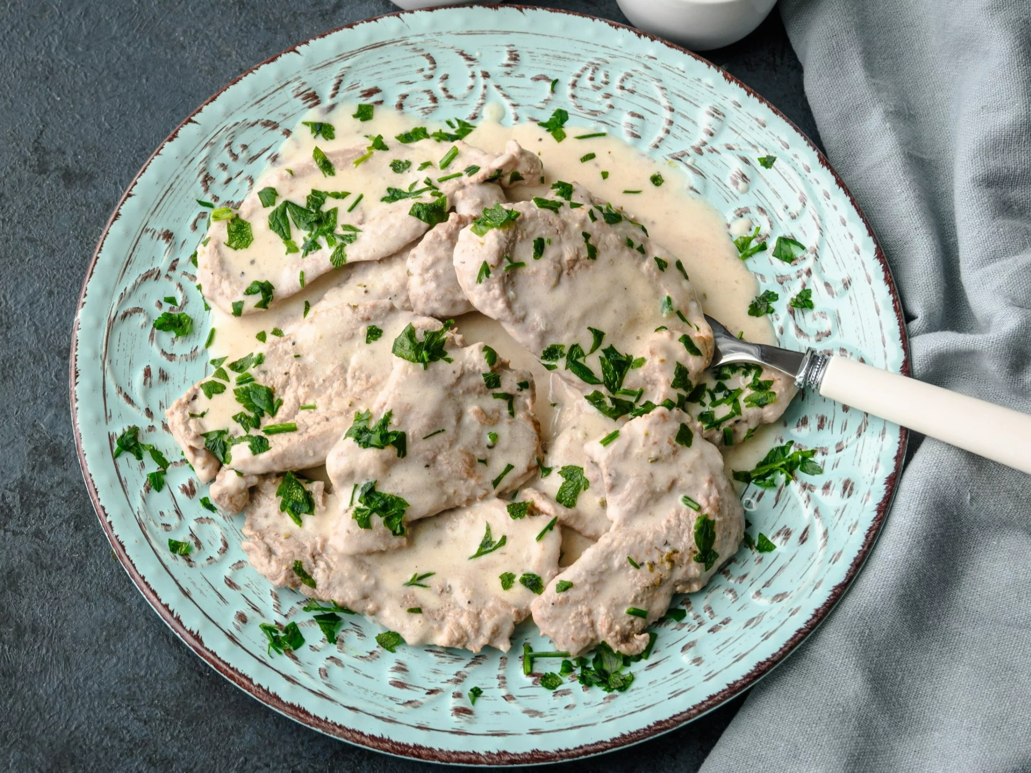 Wieprzowina w sosie chrzanowym