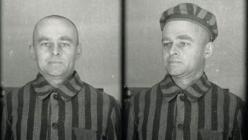 Witold Pilecki jako więzień niemieckiego obozu koncentracyjnego Auschwitz. Zdjęcia pochodzą z obozowej dokumentacji.
