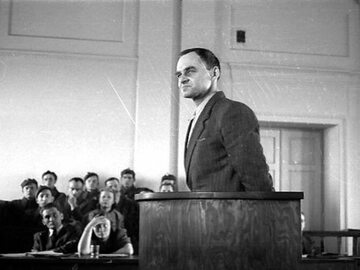 Witold Pilecki podczas procesu.