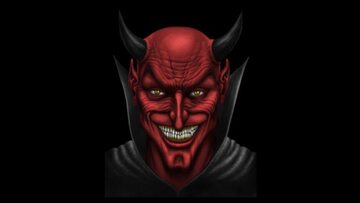 Wizerunek diabła, który pojawiał się na stronie lotniska