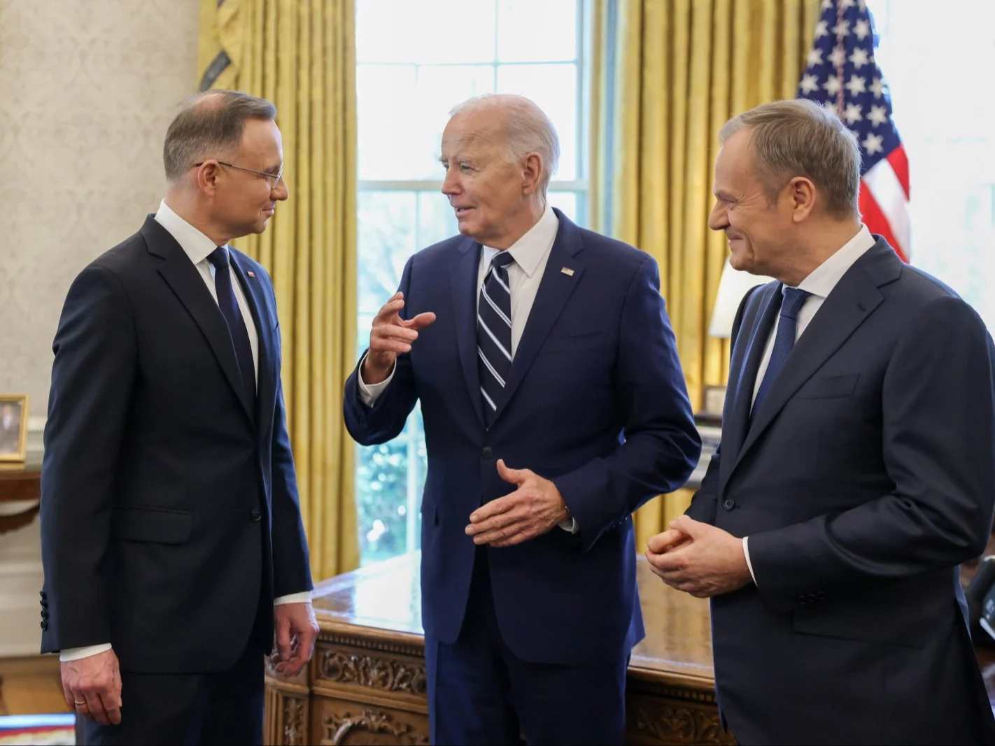 Andrzej Duda, Joe Biden i Donald Tusk