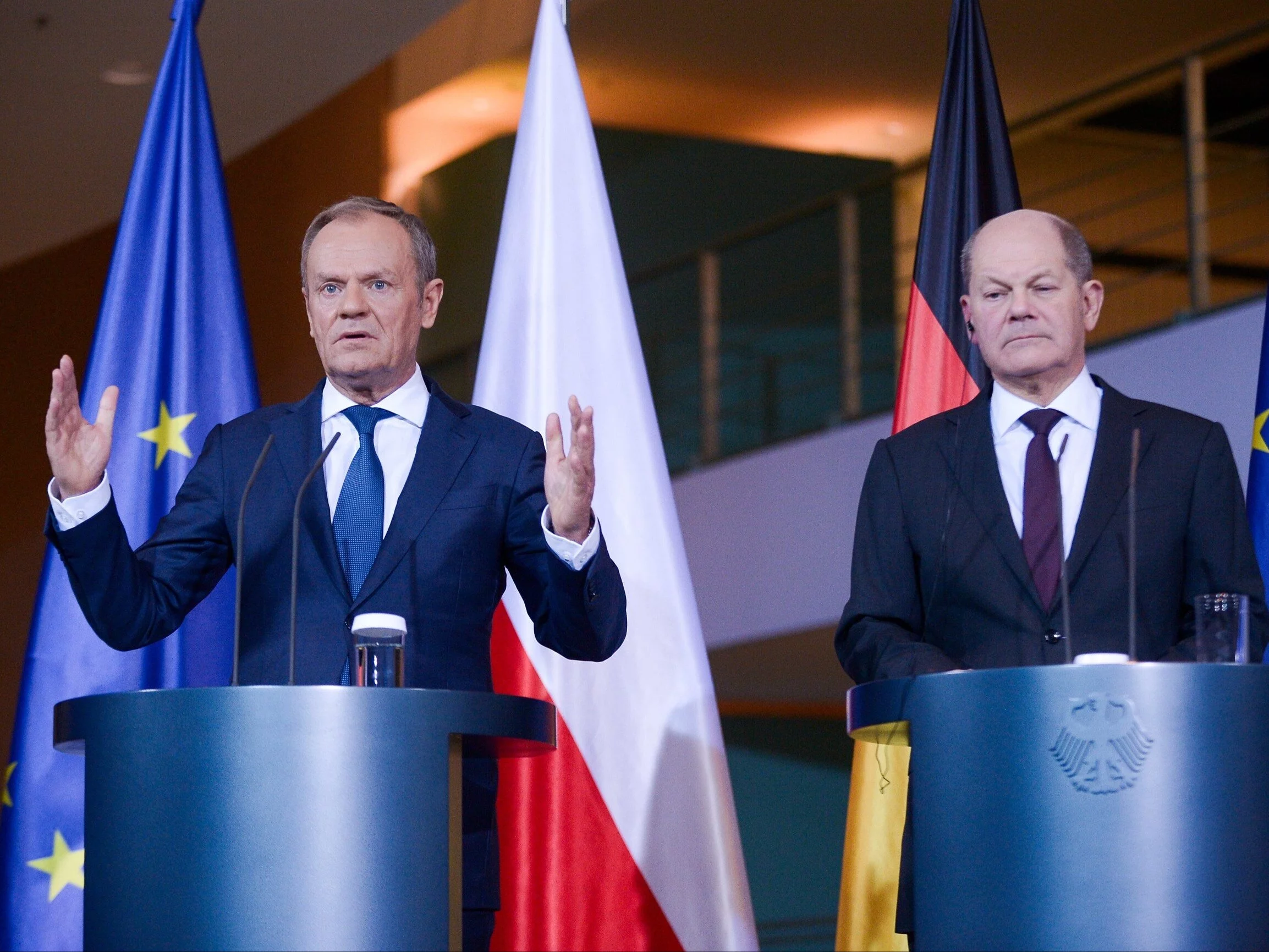 Donald Tusk i Olaf Scholz