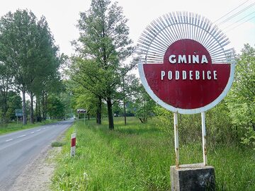 Wjazd do gminy Poddębice