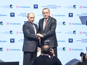 Władimir Putin i Recep Erdogan. Zdjęcie wykonano przed napaścią Rosji na Ukrainę