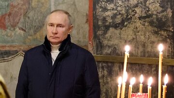 Władimir Putin na bożonarodzeniowych uroczystościach