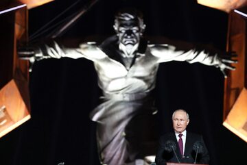 Władimir Putin na odsłonięciu pomnika