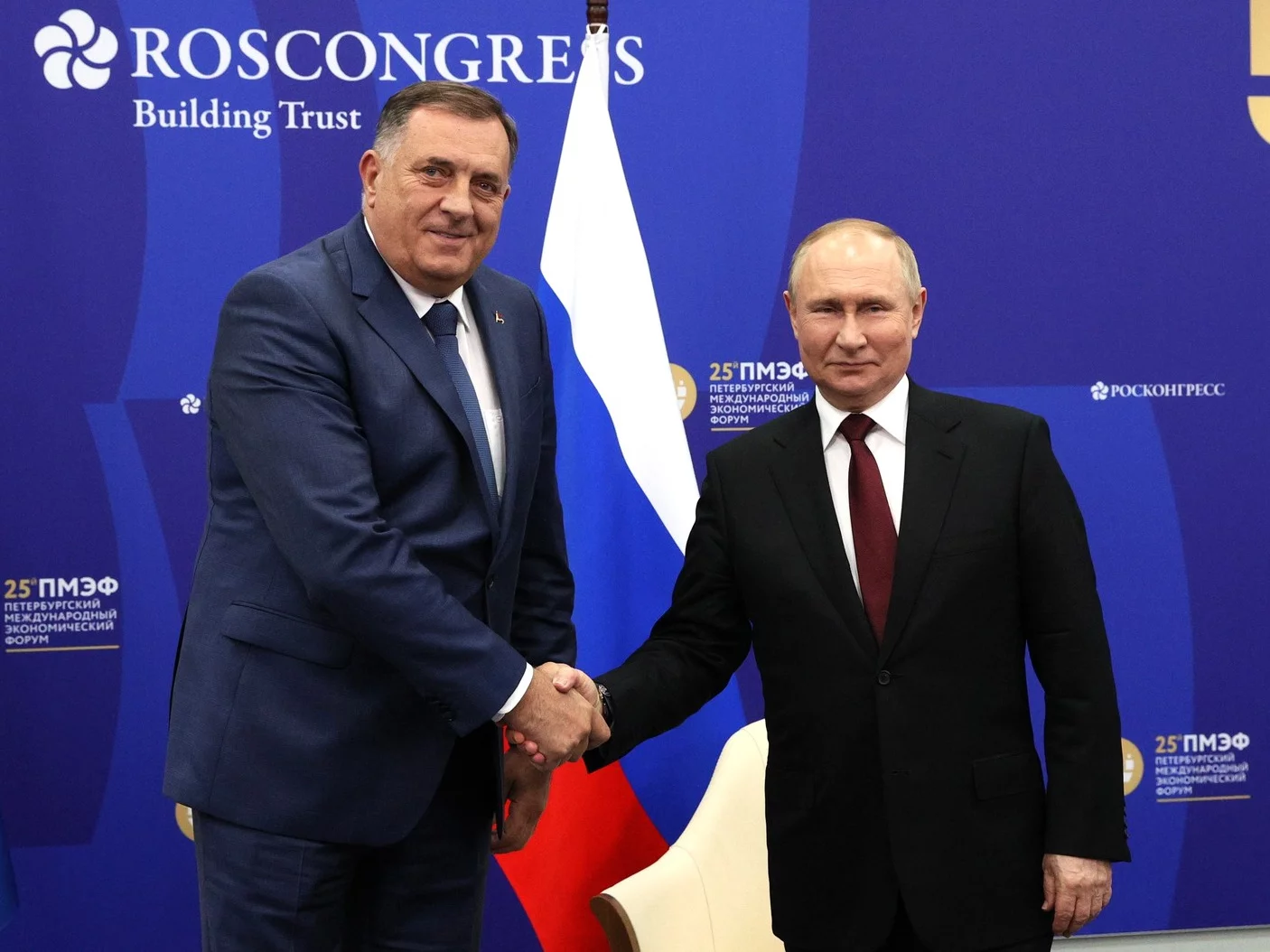 Milorad Dodik i Władimir Putin