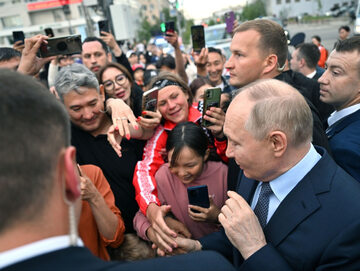 Władimir Putin podczas spotkania w Jakucji