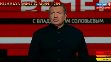 Władimir Sołowjow w państwowej telewizji Rossija 1