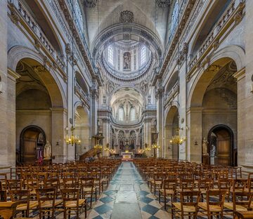 Wnętrze paryskiego kościoła