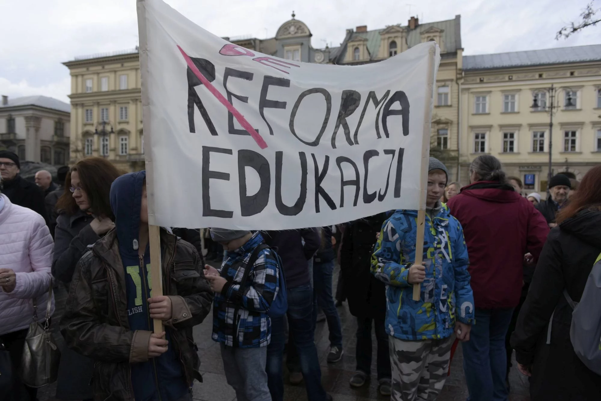 Protest przeciwko reformie edukacji