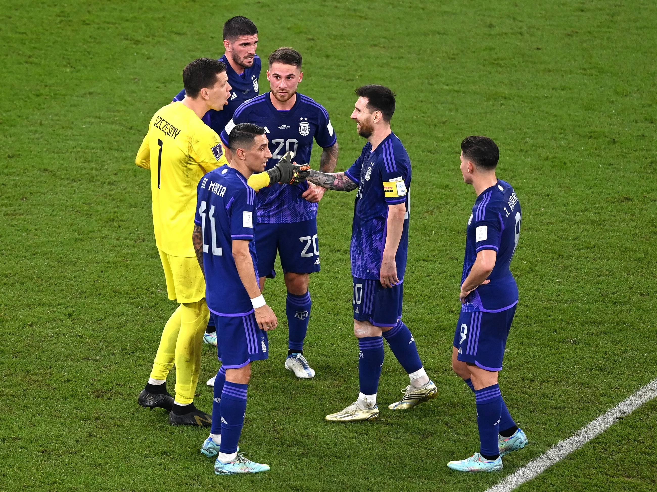 Wojciech Szczęsny i Leo Messi