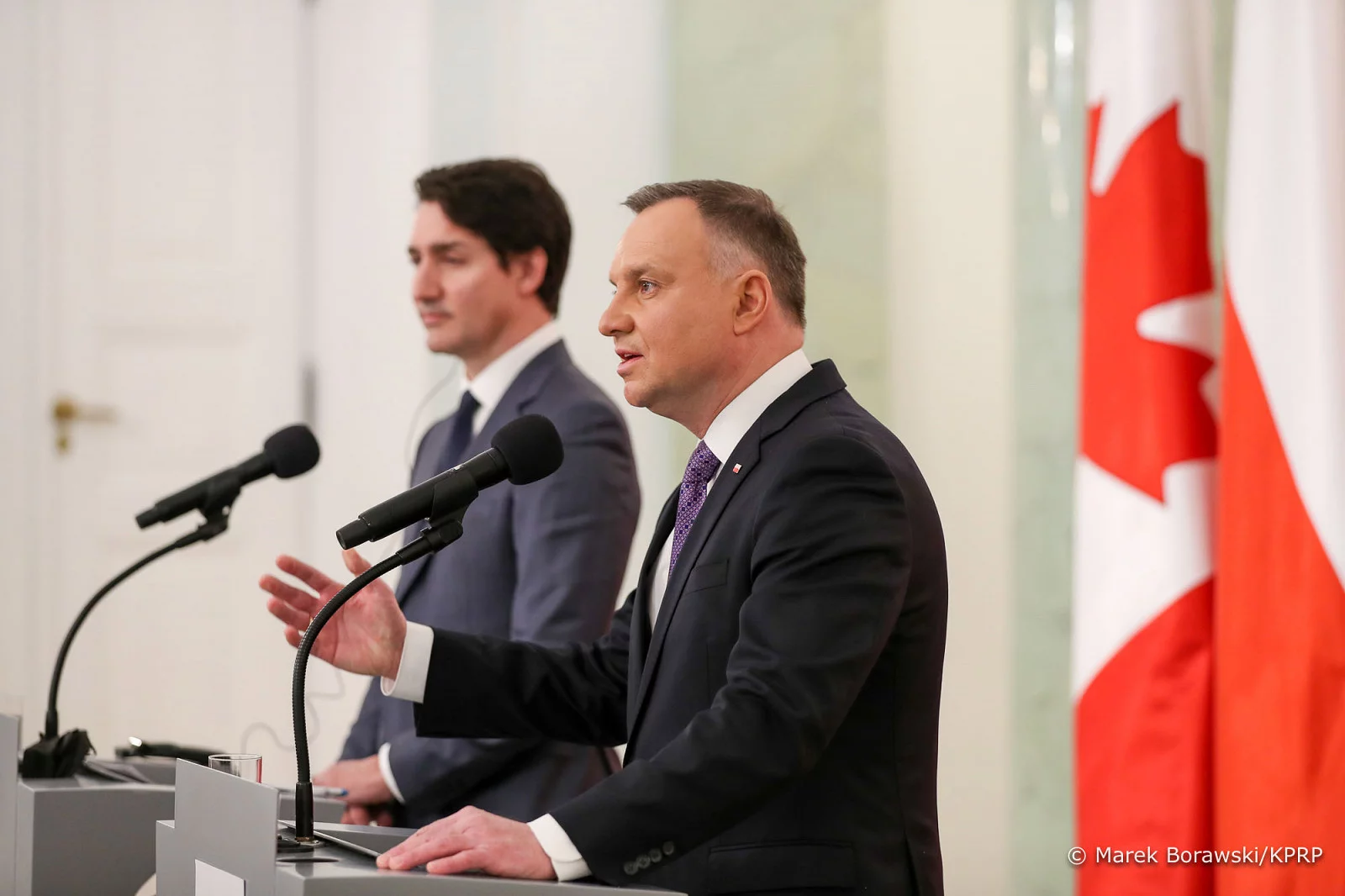 Justin Trudeau i Andrzej Duda