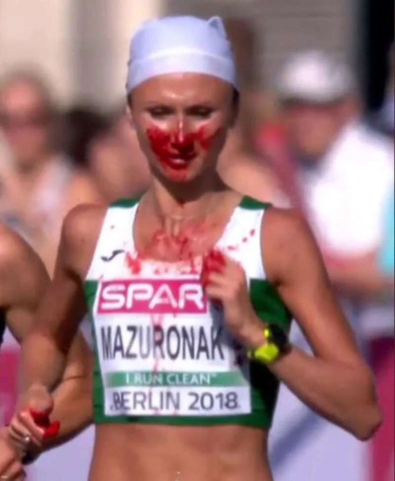 Wołga Mazuronak podczas biegu