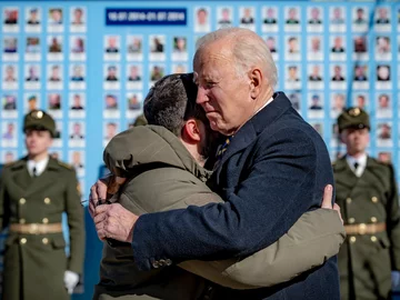 Wołodymyr Zełenski i Joe Biden