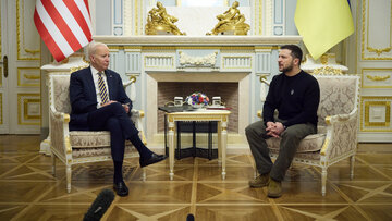 Wołodymyr Zełenski i Joe Biden