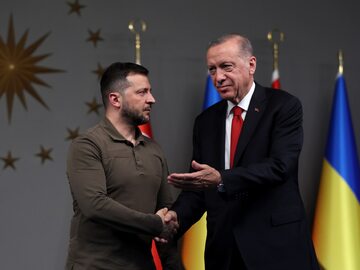 Wołodymyr Zełenski i Recep Tayyip Erdogan