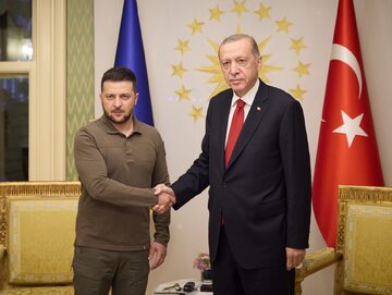 Wołodymyr Zełenski i Recep Tayyip Erdogan